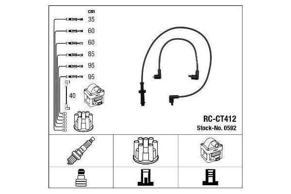 Buji Kablosu  Citroen XM 5 Kapı (10.1989->)  NGK 0592