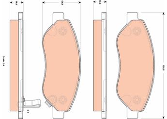 Fren Disk Balata Ön TRW GDB1713  1605355 93169176 1605228 16 05 228 93189822 16 05 355