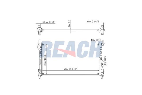 Su Radyatörü  Ford Transit Connect (TC7)(2002->)  BSG 40-520-064