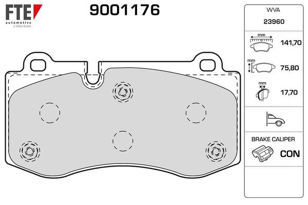 Fren Disk Balata Ön Mercedes S -Serisi Sedan (BM 221)(06.2005->)  FTE 9001176