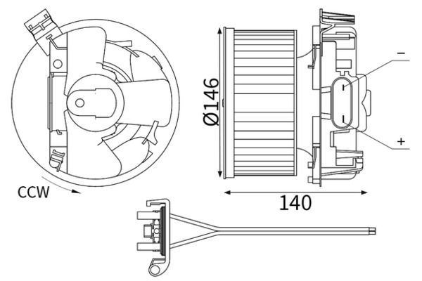 Kalorifer Motoru  MAHLE AB 445 000S