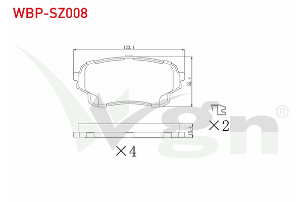Fren Disk Balata Ön Suzuki Wagon R + (RB/MM)(2000->)  WGN WBP-SZ008