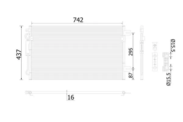Klima Radyatörü  Chrysler Voyager (RG)(2001->)  FIAT ORJINAL K05142490AB