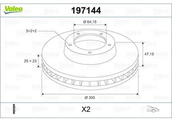 Fren Disk Ayna Ön Sağ ve Sol VALEO 197144  45251S6MA10 45251-S6M-A10