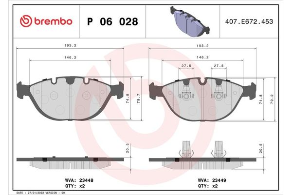 Fren Disk Balata Ön BREMBO P 06 028