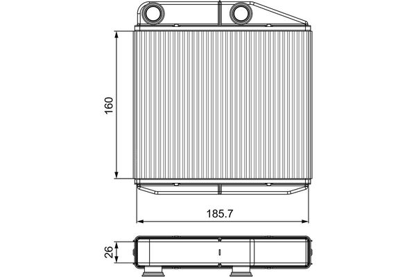 Kalorifer Radyatörü  Fiat Doblo (152) Panorama (12.2014->)  VALEO 811502