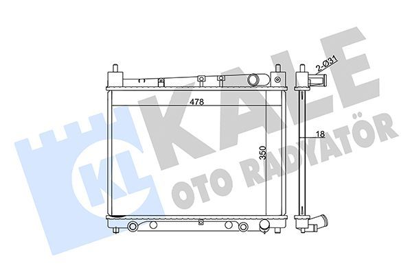Su Radyatörü  Toyota Yaris Verso (NCP2/NLP2)(1999->)  KALE 365900