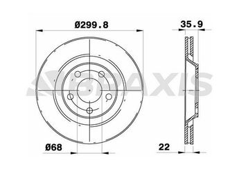 Fren Disk Ayna Arka Sağ ve Sol BRAXIS AE0785  8E0615601R