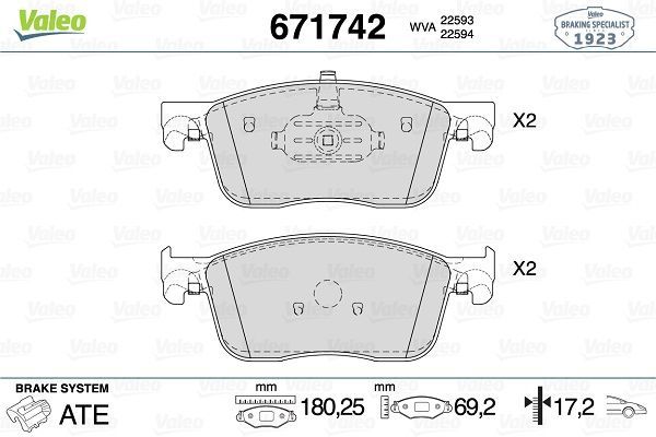 Fren Disk Balata Ön Opel Zafira Life (2019->)  VALEO 671742