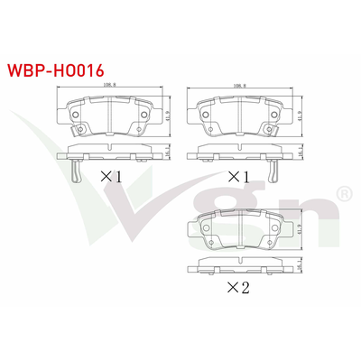 Fren Disk Balata Arka WGN WBP-HO016