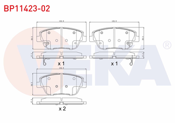 Fren Disk Balata Ön VEKA BP11423-02  