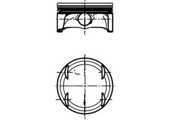Piston (98.00MM-STD)   KOLBENSCHMIDT 40348600  A2730302117 2730301517 273 030 15 17 2730302117 273 030 21 17 A2730301517 A 273 030 15 17 A 273 030 21 17