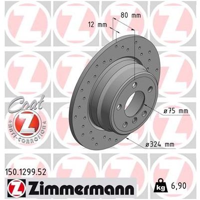 Fren Disk Ayna Arka Sağ ve Sol ZIMMERMANN 150.1299.52
