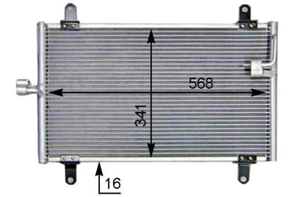 Klima Radyatörü  Fiat Ducato P.Van, Yüksek Tavan (03.1994->)  MAHLE AC 514 000S