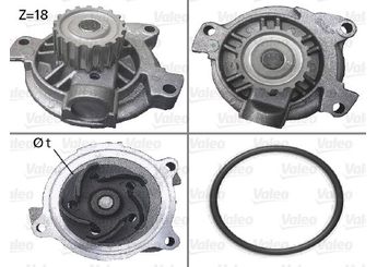 Devirdaim Su Pompası  VALEO 506488  74121005N 74121004 074121004 74121004AX 074121004AX 74121004F 074121004F 271768 2717684 271768.4 272419 274155 74121004V 074121004V