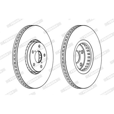 Fren Disk Ayna Ön Sağ ve Sol Lexus RC (2014->)  FERODO DDF1957RC-1