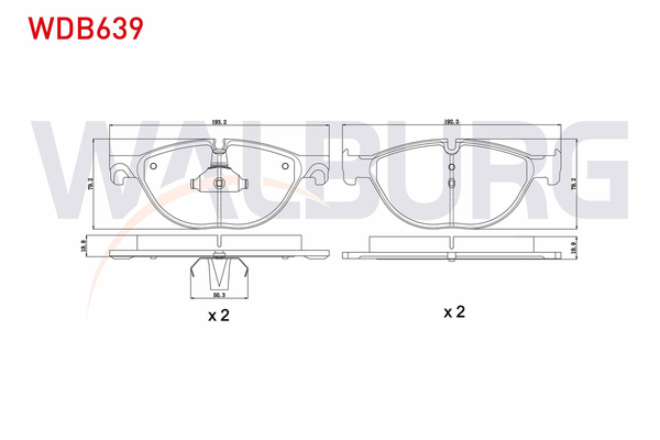 Fren Disk Balata Ön BMW M6 Serisi Gran Coupe (F06)(2013->)  WALBURG WDB639