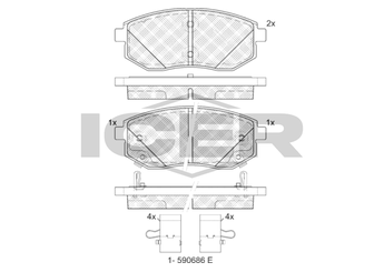 Fren Disk Balata Ön OTOZONE FDO1045-R  410609323R