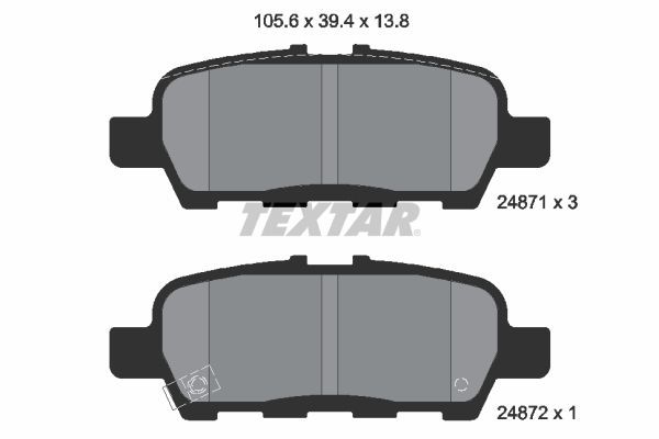Fren Disk Balata Arka Nissan Murano (Z51)(06.2008->)  TEXTAR 2487101