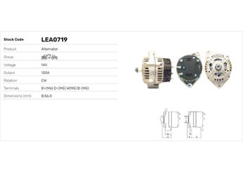 Alternatör  LUCAS ELEKTRIK LEA0719  836666039 836666226 836666721 V836666721 VPF8286