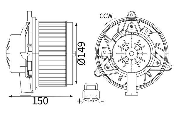 Kalorifer Motoru  MAHLE AB 467 000S