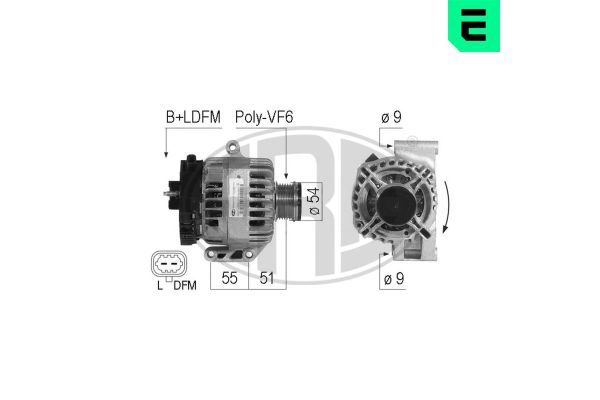 Alternatör  Opel Corsa D (2006->)  ERA 210734A