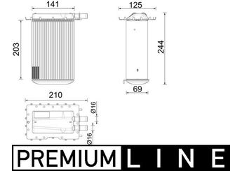 Turbo Radyatörü  MAHLE CI 642 000P  CI642000P CI 642 000P 79145785K 079145785K