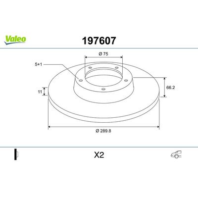 Fren Disk Ayna Arka Sağ ve Sol BMW 2 Serisi Cabrio (F23)(2014->)  VALEO 197607
