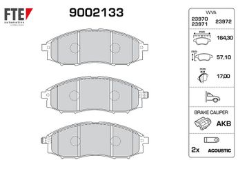 Fren Disk Balata Ön FTE 9002133  41060VK190 41060-VK190 410607Z025 41060-7Z025 410607Z026 41060-7Z026 D1060VK190 D1060-VK190 D1060VK100 D1060VK10B
