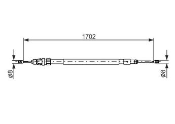 El Fren Teli Arka Sağ veya Sol BOSCH 1 987 477 239  1987477239 474616 4746 16