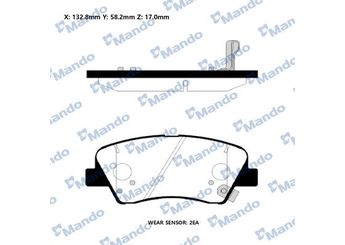 Fren Disk Balata Ön MANDO RMPH64NS  58101C8A00 58101-C8A00 58101C8A10 58101-C8A10 58101C8A50 58101-C8A50 58101C8A60 58101-C8A60 58101H5A25 58101-H5A25 58101H9A60 58101-H9A60 58101H8A05 58101-H8A05 58101H9A10 58101-H9A10