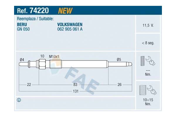 Isıtma Bujisi  BSG 90-870-010