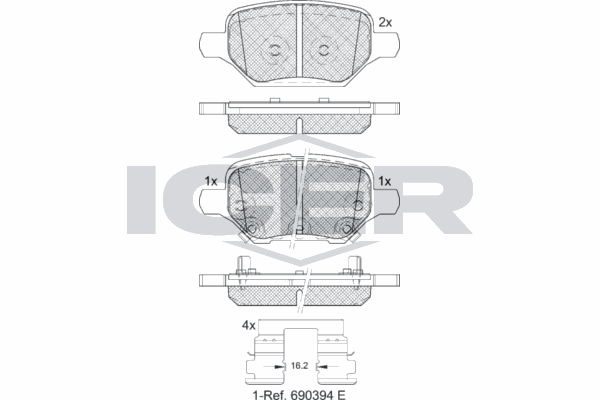 Fren Disk Balata Arka RECOVER 74459