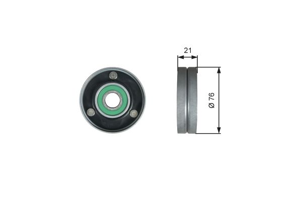 Vantilatör Kayış Gergi Rulmanı  Audi S8 (4E)(06.2006->)  GATES T36730