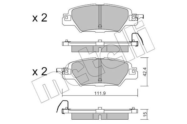 Fren Disk Balata Arka METELLI 22-1158-0