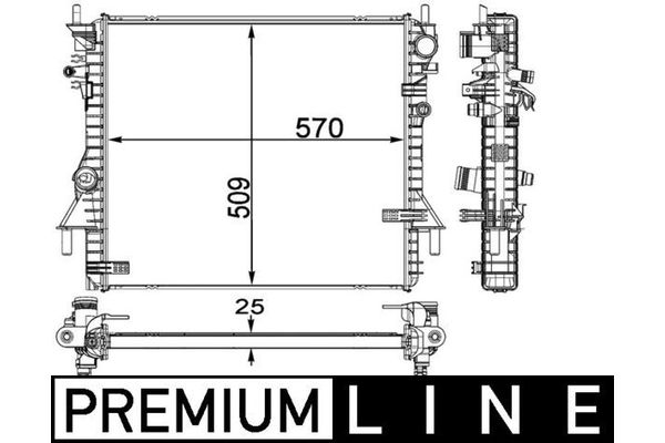 Su Radyatörü  BMW 3 Serisi Touring (E91)(2005->)  MAHLE CR 1937 000P