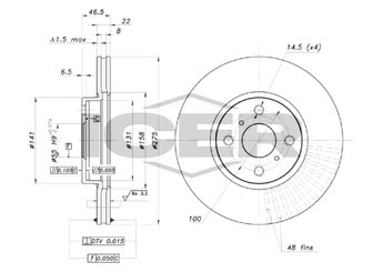 Fren Disk Ayna Ön Sağ ve Sol MGA 50386  4351252130 435120D080 435120D100 435120D190 435120D250