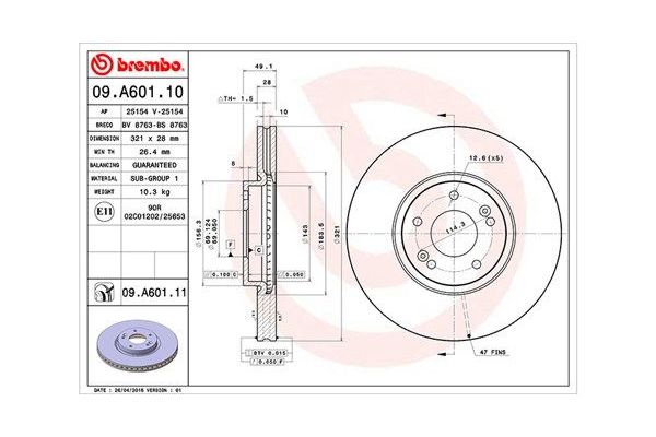 Fren Disk Ayna Ön Sağ ve Sol Hyundai Santa Fe (CM)(2006->)  MAGNETI MARELLI 360406089900