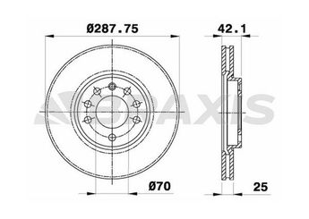 Fren Disk Ayna Ön Sağ ve Sol BRAXIS AE0082  90496327 4801628 569009 569056 32025723 90512029