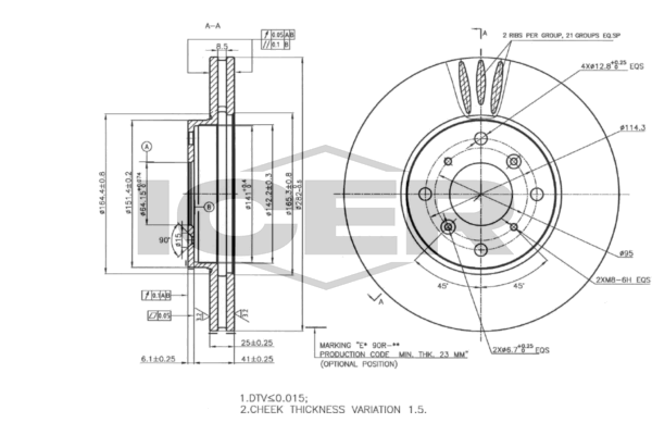 Fren Disk Ayna Ön Sağ ve Sol WALBURG WBD1355D