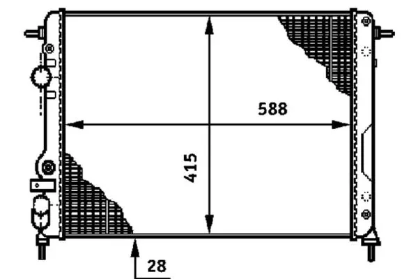 Su Radyatörü  Renault Scenic RX4 (JA0)(06.2000->)  MAHLE CR 602 000S