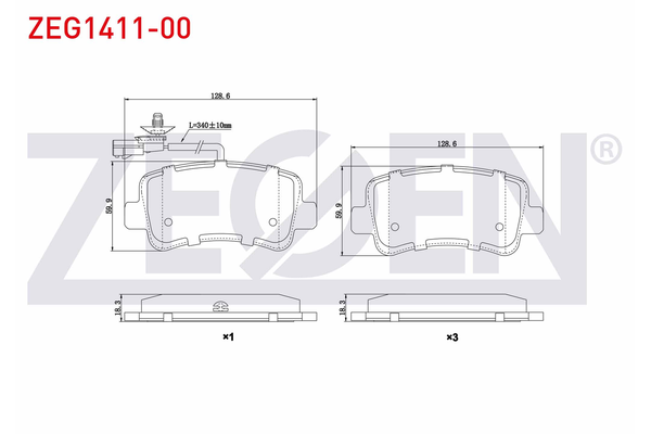 Fren Disk Balata Arka Nissan Interstar Pritsche (2023->)  ZEGEN ZEG1411-00