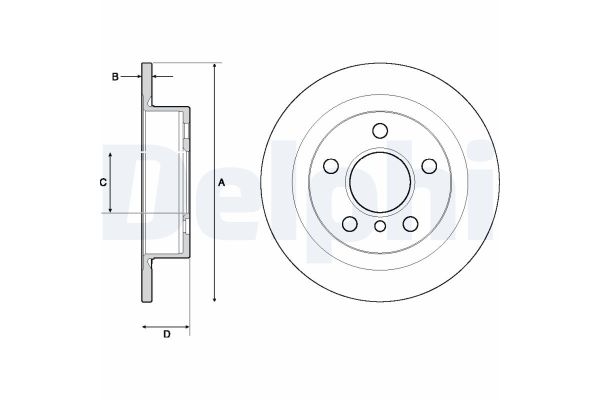 Fren Disk Ayna Arka Sağ ve Sol MINI Mini 3-Kapı (F56) / Mini Elektrik (2013->)  DELPHI BG4706C