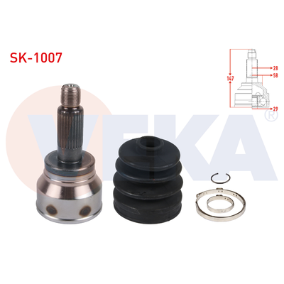 Aks Kafası Ön Dış Sağ veya Sol Suzuki SX4 (RW/EY)(2006->)  VEKA SK-1007