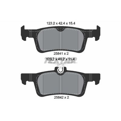 Fren Disk Balata Arka Peugeot 308 (07.2013->)  TEXTAR 2584101