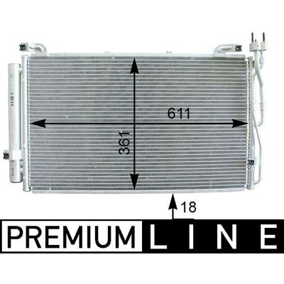 Klima Radyatörü  Hyundai Matrix (FC)(2001->)  MAHLE AC 392 000P