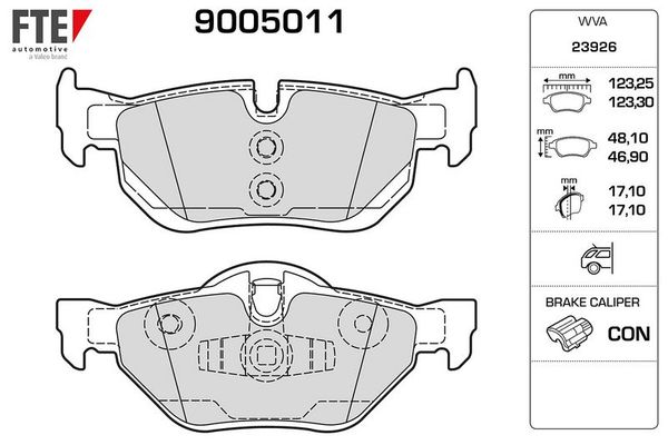 Fren Disk Balata Arka BMW 1 Serisi Sedan 3/5 Kapı (E81/E87)(2004->)  FTE 9005011