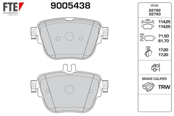 Fren Disk Balata Arka FTE 9005438