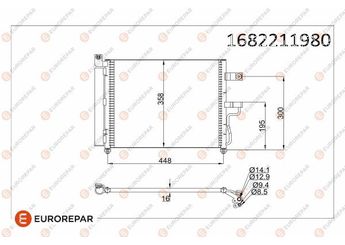 Klima Radyatörü  EUROREPAR 1682211980  1682211980 9760625600