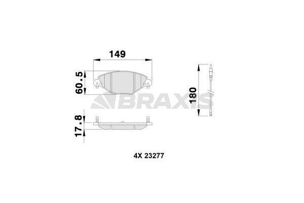 Fren Disk Balata Ön BRAXIS AB0114